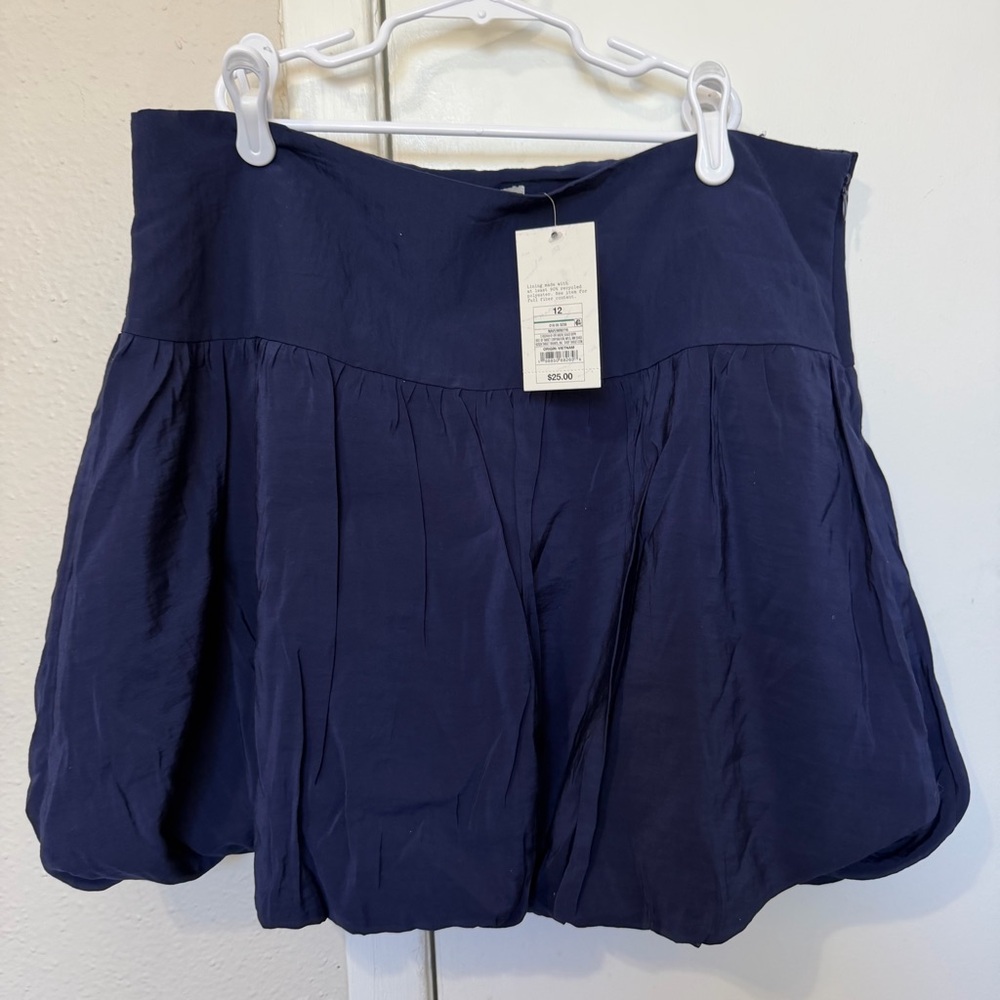 Women’s Mini Bubble Skirt Navy Blue | A New Day size 12 NWT
